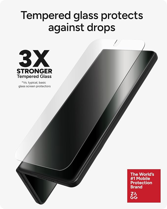 ZAGG Glass+ Google Pixel 10 Pro Fold Screen Protector (Front Screen Only) – Extreme Impact &amp Shatter Protection Scratch-Resistant Smudge-Resistant InvisibleShield Easy Installation