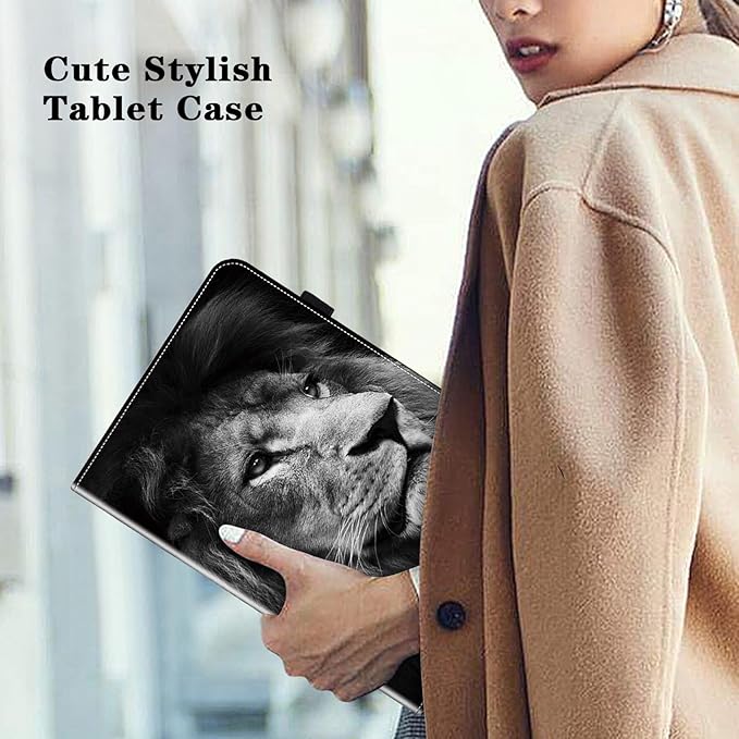 Case for Amazon Fire HD 10 and 10 Plus Tablet (13th/11th Generation 2023/2021 Release)PU Leather Slim Fit Folding Stand Cover - Brown Owl