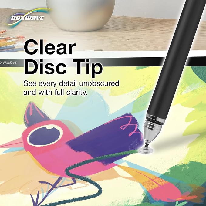 BoxWave Stylus Pen Compatible with HP EliteBook x360 830 G6 - FineTouch Capacitive Stylus Super Precise Stylus Pen - Jet Black
