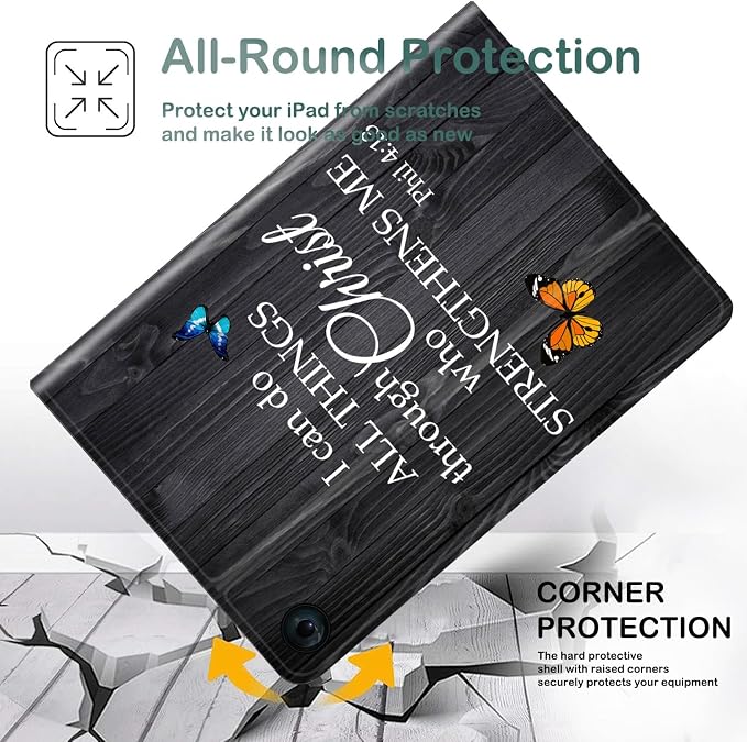 Case for iPad 10.2-inch (2021/2020/2019)/ iPad Air 10.5 2019 / iPad Pro 10.5 Multi-Angle Bracket with Automatic Sleep/Wake Protection Case - Babe We Got This