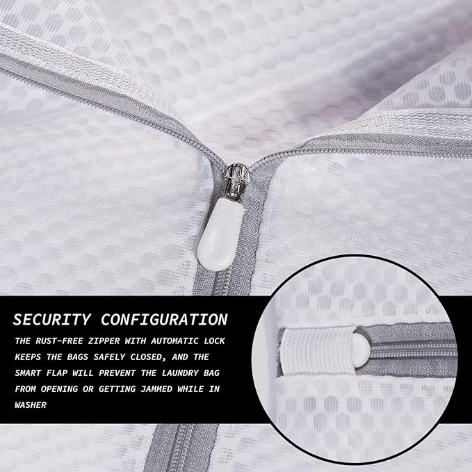 Delicates Laundry Bag - 2 Pack Durable Honeycomb Mesh Lingerie Wash Bag