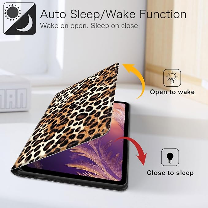 for iPad 11th Generation (A16 2025) 11 / iPad 10th Gen 10.9 2022 Case 360° Rotating PU Leather Stand Cover with Auto Sleep/Wake Shockproof TPU Backl Raccoon Perched