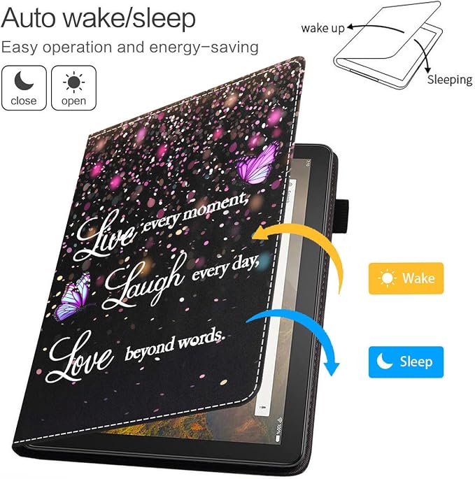 Case for All-New Amazon Fire HD 10 &amp 10 Plus Tablet 10.1 (13th/11th Generation 2023/2021 Release) - Slim PU Leather Folio Smart Cover with Auto Wake/Sleep Bible Verse Psalm 46:5