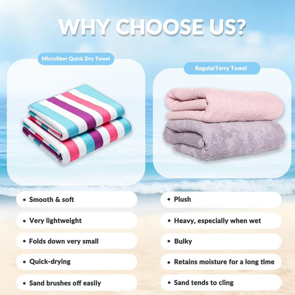 Exclusivo Mezcla 4 Pack Microfiber Quick Dry Large Beach Pool Towels