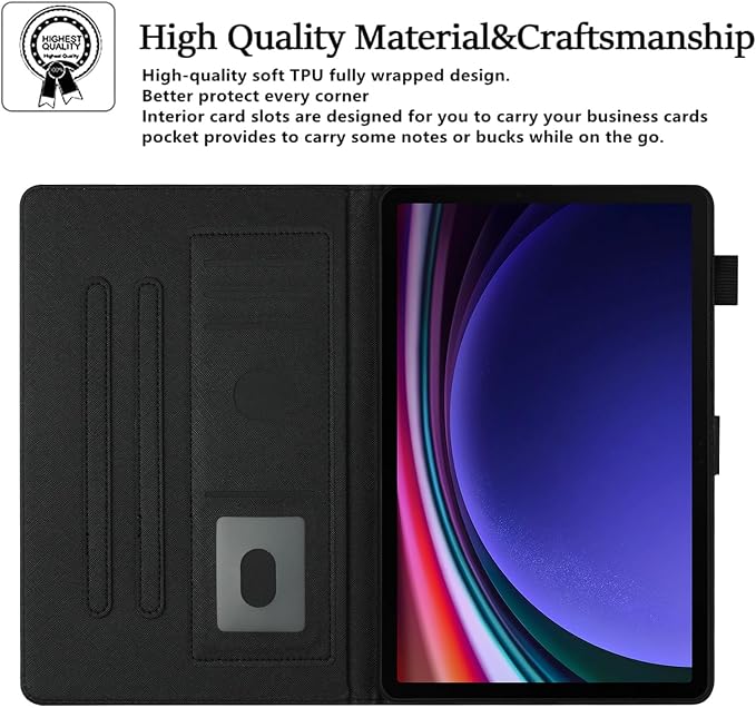 Case for Samsung Galaxy Tab S10 Lite/ S10 FE/ S9 FE 10.9 InchX400/X520/X510 Auto Wake/Sleep Premium PU Leather Folding Stand Cover with Pen Holder &amp Multiple Viewing Angles - Beach