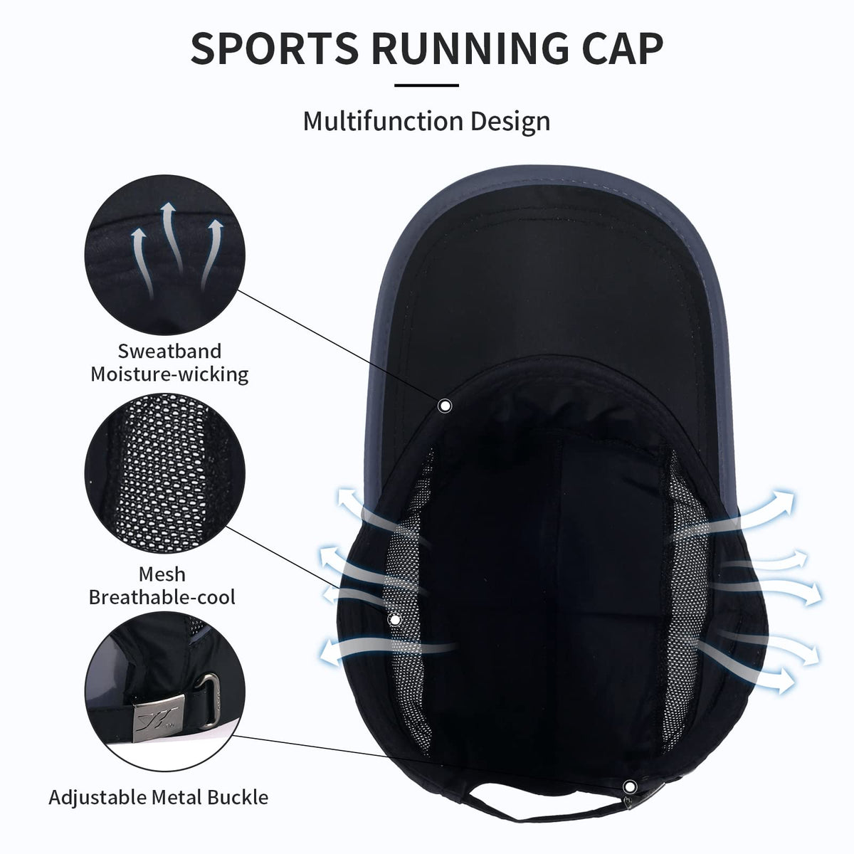 Kozinu Running Hat Mesh Sports Baseball Cap Quick Drying Cap for Men Women