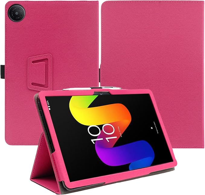 Case for TCL TAB 8 Gen 2 8.7 inchFolding Stand ProtectiveBOVUGAC Case Cover with Pencil HolderWrist StrapFull ProtectionPremium PUScratch Resistant(Black)