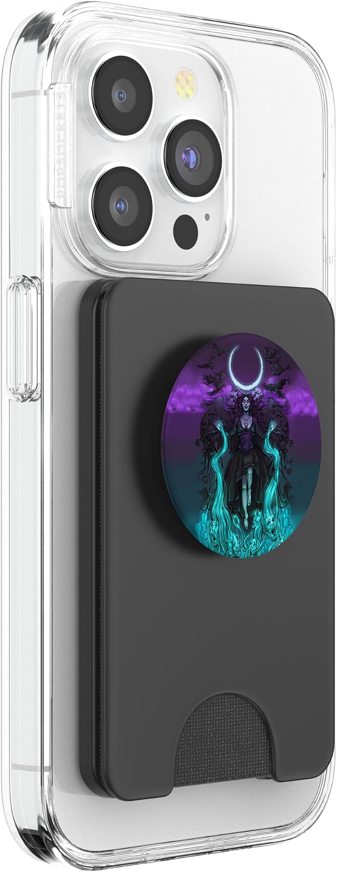 The Morrigan Death Tarot Card Gothic Pagan Witch Triple Moon PopSockets Adhesive PopGrip