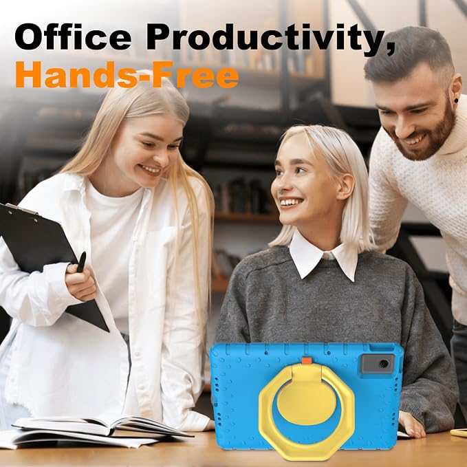 for Lenovo Idea Tab Plus Case 12.1 2025 with 360° Rotating Stand Handle and Pencil Holder New EVA Shockproof Cover for Kids Adults Home School Office Outdoor Black