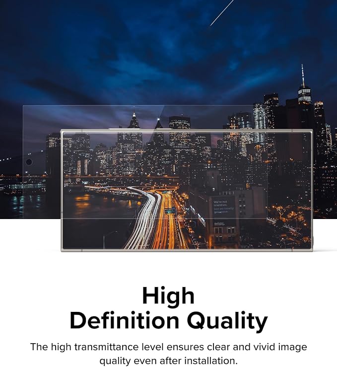 Ringke for Samsung Galaxy A35 5G Screen Protector [Easy Slide 2 Pack] | Easy Installation with Alignment Tool Case Friendly Premium 9H Hardness Tempered Glass