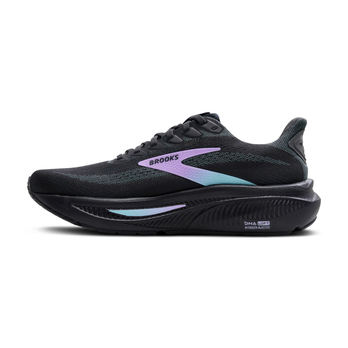 Brooks Women’s Ghost 17 Neutral Running Shoe - Grey/Clearwater/Purple - 5 Wide