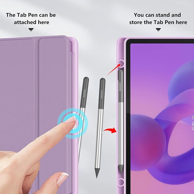 ProCase Full-Edge Case for Lenovo Idea Tab 11 2025 &amp Tab K11 Gen 2 | Slim Trifold Stand Cover with Shockproof TPU Back Pencil Holder &amp Full Protection - Black