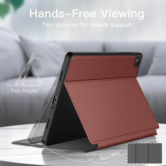 JETech Folio Case Cover for Samsung Galaxy Tab A9 Plus 11 Black | Multi-Angle Stand Cover Slim Protective Cover Auto Wake/Sleep