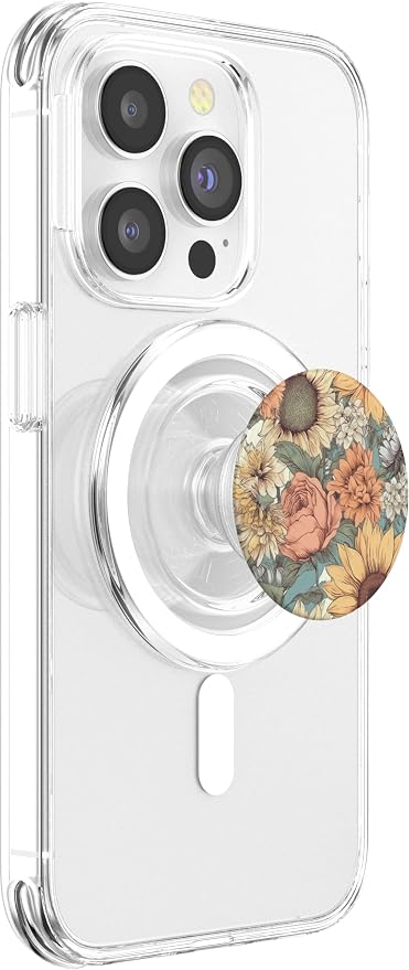 Sunflower Floral Wildflowers Pattern Graphic PopSockets PopGrip for MagSafe