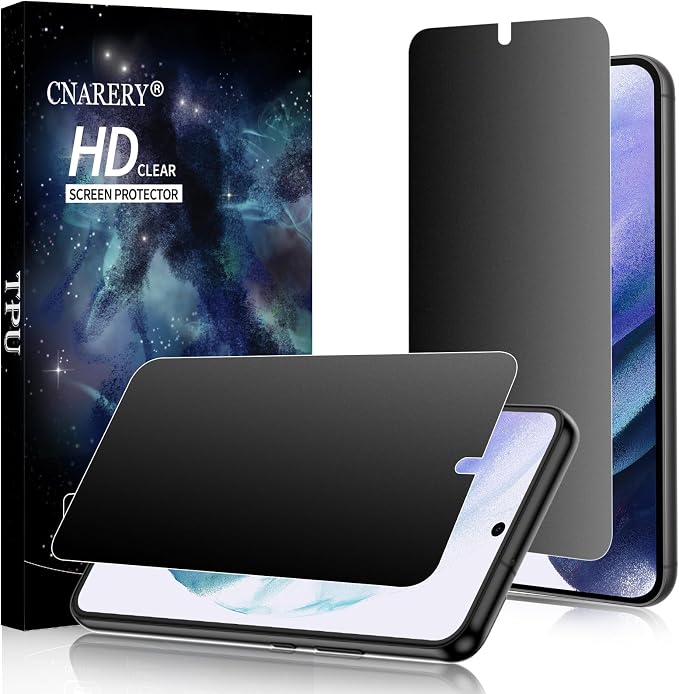 2 Pack 4 Way 360 ° Matte Privacy Screen Protector for Samsung Galaxy S21 6.1 Inch [Not Glass] Anti-Scratch Anti-Glare Support Fingerprint Unlock