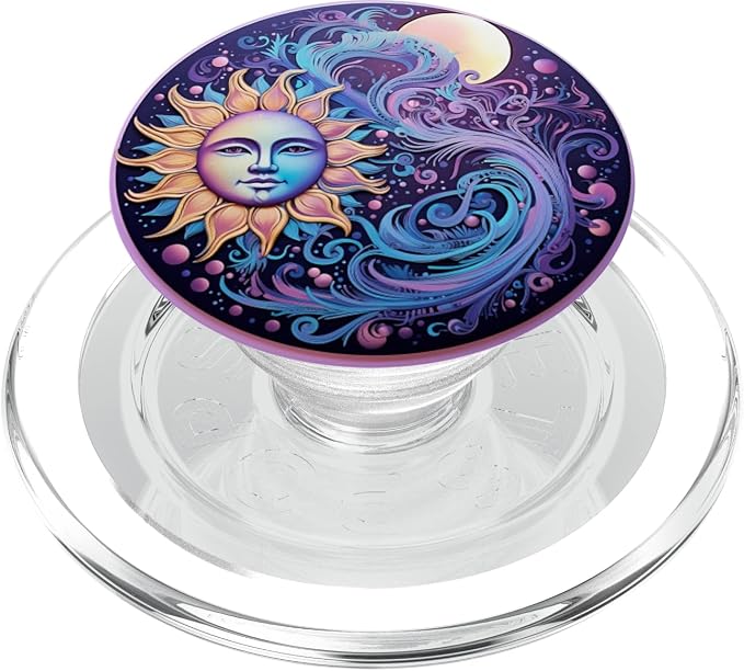 Sun and Moon Lover Astronomy Astrology Stargazer PopSockets PopGrip for MagSafe