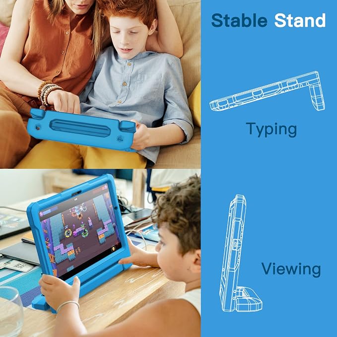 JETech Kids Case for Samsung Galaxy Tab A8 10.5 Blue | For SM-X200/X205/X207 2022 Model Built-in Screen Protector Handle Stand Shockproof Full-Body Protection Kid-Friendly
