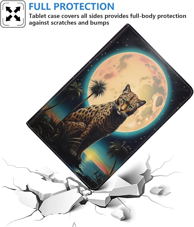 Case for iPad 6th/5th Generation (2018 2017 Model 9.7 Inch) iPad Air 2/Air 1 (9.7 Inch) Slim PU Leather Stand Folio Cover with Auto Wake Sleep African Woman Wolf