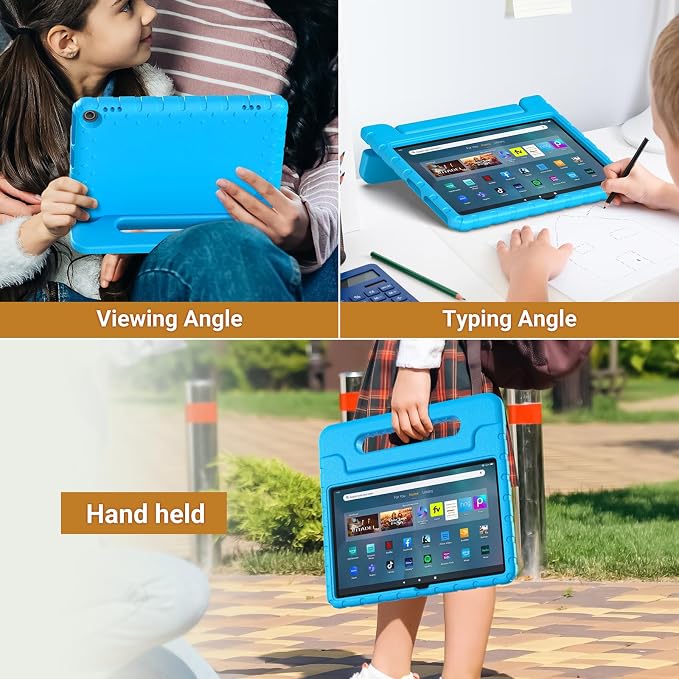 Kids Case for Fire Max 11 ShockproofStandBlue | Designed specifically for Fire Max 11(13th Generation 2023 Release)Light Weight Shockproof Tablet CaseEVA Foam Case