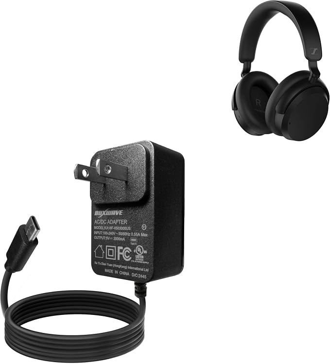 BoxWave Charger Compatible with Sennheiser Accentum - Wall Charger Direct (15W) Rapid Charge Your Device with Built-in 3ft Cable
