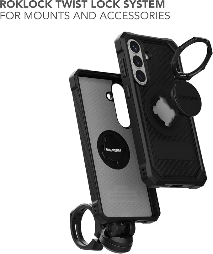 Rokform Rugged Case for Galaxy S26 Magnetic + RokLock (Black)