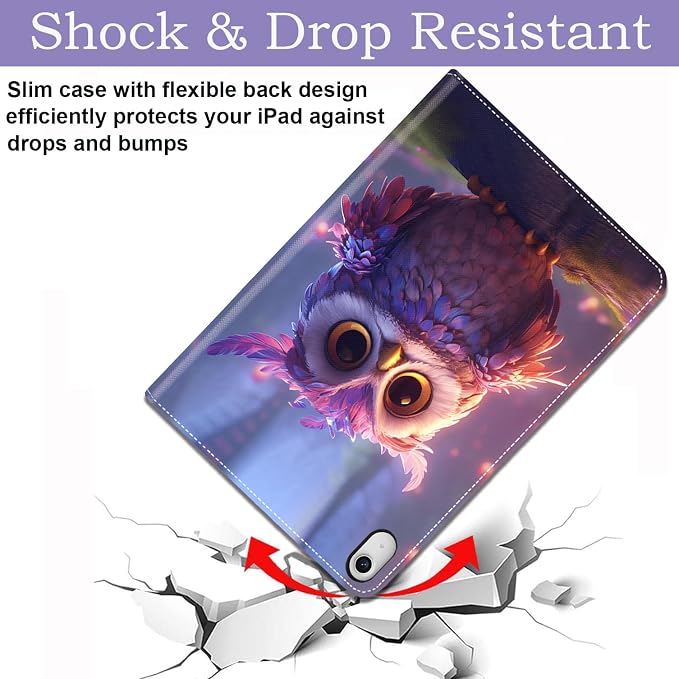 Case for iPad (A16) 11th Generation 11 Inch 2025 / iPad 10th Generation 10.9 Inch 2022 Ultra-Thin Multi-Angle Protective Cover with Auto Sleep/Wake A Dark Horse