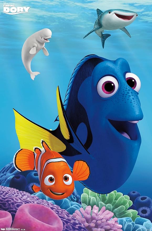 Trends International Disney Pixar Finding Dory - Dory Wall Poster, 22.375" x 34", Premium Unframed Version
