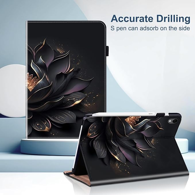 Case for Samsung Galaxy Tab A 10.1 2019 Model SM-T510/T515/T517 Stylus Holder Flip Wallet Leather Shockproof Cover for Galaxy Tab A SM-T510 Case Bicolor Marble