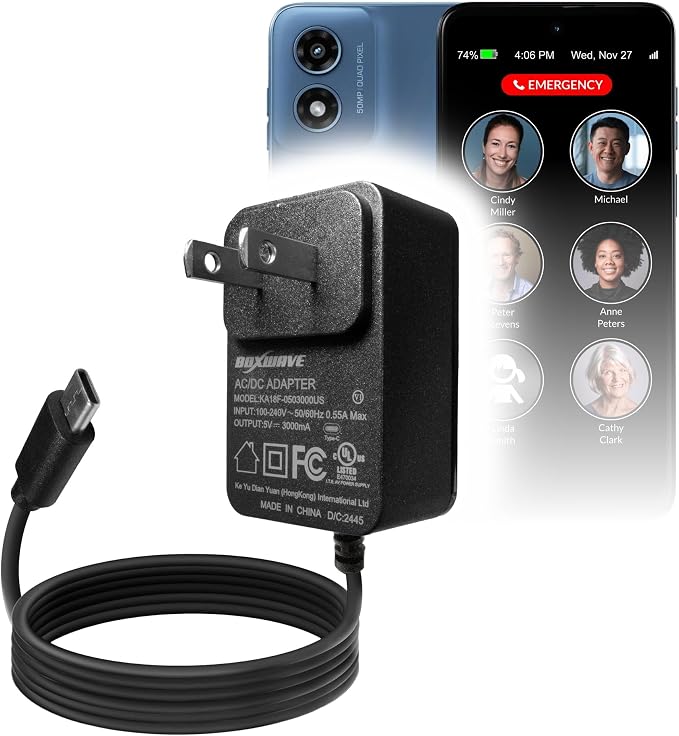 BoxWave Charger Compatible with Raz Memory - Wall Charger Direct (15W) Rapid Charge Your Device with Built-in 3ft Cable
