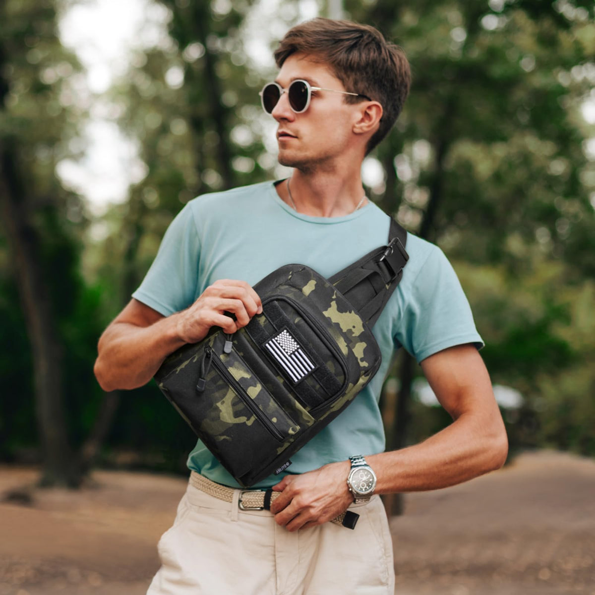 G4Free Tactical Sling Bag Backpack EDC Concealed Carry Bag Small Crossbody Shoulder Chest Pack