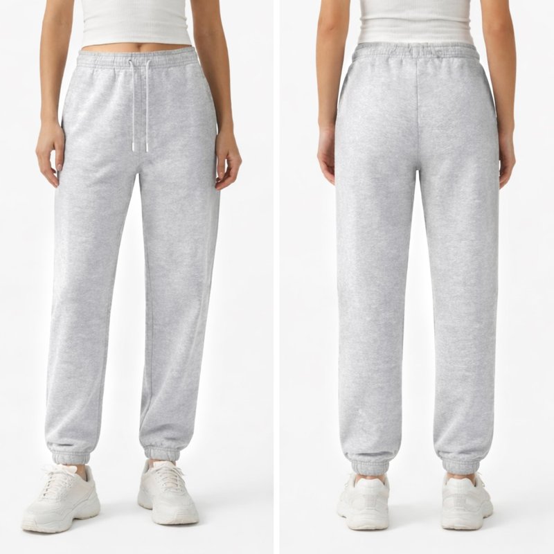 Common Stitch 3 Pack Fleece Elastic Cuff Joggers for Women — Deep Pockets, Tapered Fit, Elastic Drawstring Waist