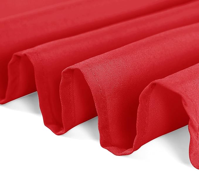 6 Pack Red Tablecloth 60 x 102 Inch Table Cloth for 6 Foot Rectangle Tables, Wrinkle Resistant Washable Polyester Fabric Table Covers for Party, Wedding,Dining,and Banquet