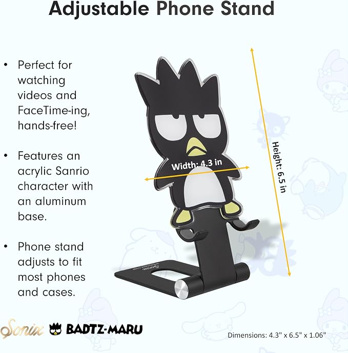 Sonix x Sanrio Character Phone Stand | Adjustable Cell Phone Holder Desk Stand Dock | Badtz Maru