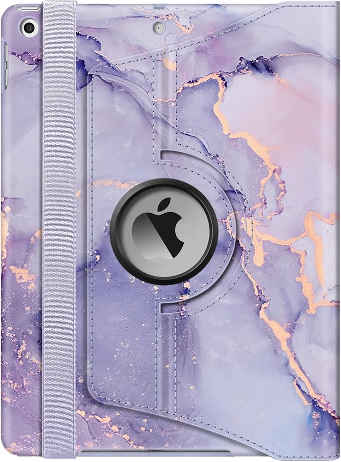 Fintie 360° Rotating Case for iPad 9th / 8th / 7th Generation 10.2 Inch | Swivel Stand Portrait &amp Landscape Viewing Shockproof Cover with Pencil Holder Auto Wake/Sleep Aqua Wave