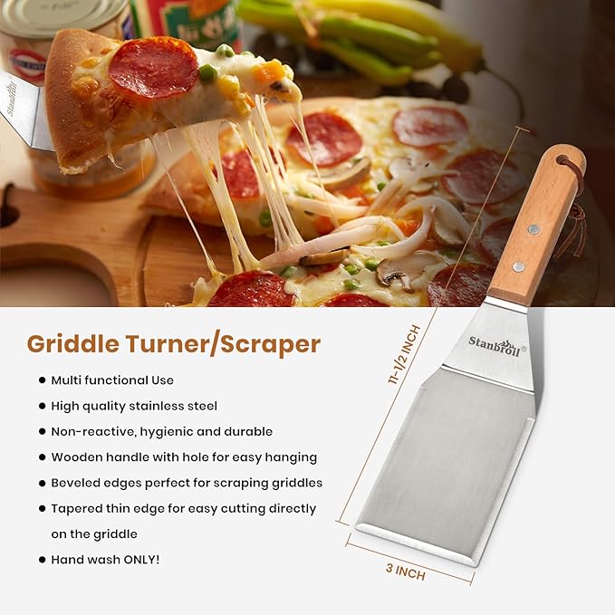 Stanbroil Stainless Steel Spatula Set Tools for Blackstone and Camp Chef