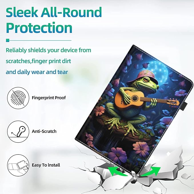 Case Cover for Amazon All-New Kindle Fire 7 Tablet (2022 Release-12th Generation) Latest Model 7 Slim Folding Stand Cover with Auto Wake/Sleep Dancing Skeleton in Mexican Costume
