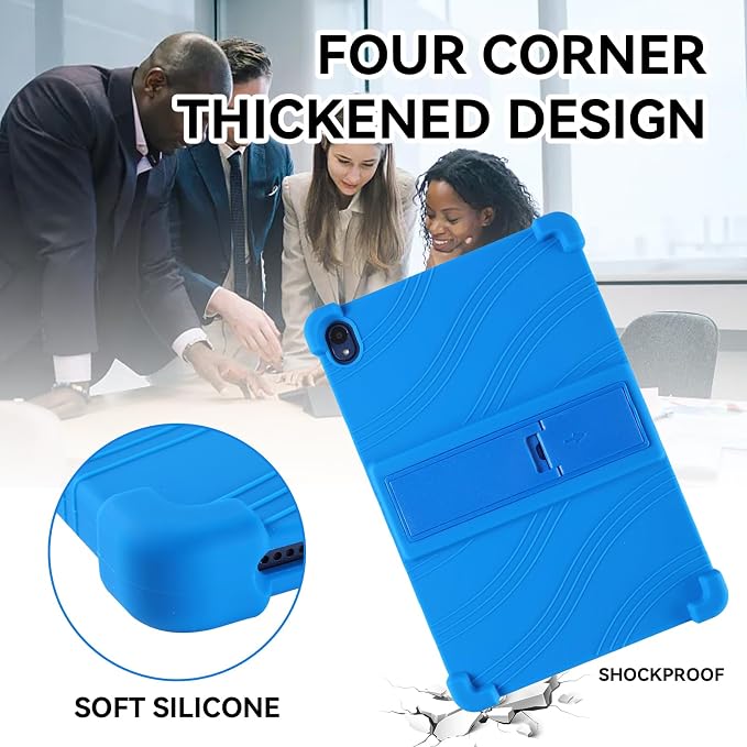 Case for Walmart ONN 10.1 Tablet Cover Gen 4 2024 Tablet(Model:100135925)Kids Friendly Soft Silicone Adjustable Stand Cover for Onn 10.1 inch Tablet Case 2024 Model Tablet (Blue)