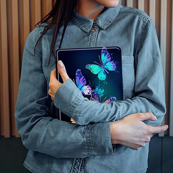 American Flag Deer Pattern Case for All-New Amazon Kindle Fire 7 Inch Tablet (9th/7th/5th Generation 2019/2017/2015 Release)360 Degree Rotating Stand Protective Cover with Auto Sleep/Wake