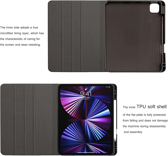 Leather Case for iPad mini 8.3 Folio CoverBuilt-in Pencil Holder | Genuine Leather Smart Protective CaseFits iPad Mini A17 Pro 7th 2024/6th 2021Auto Wake/SleepShockproof &amp Drop-Proof.Black