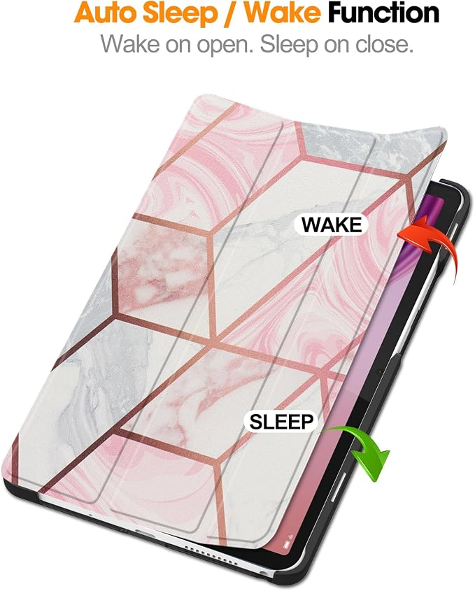 Smart Case for Lenovo Tab One / K9 8.7 Inch 2025 TB305XU/TB305FU Lightweight Trifold Stand Cover Auto Wake Sleep Blackish Green