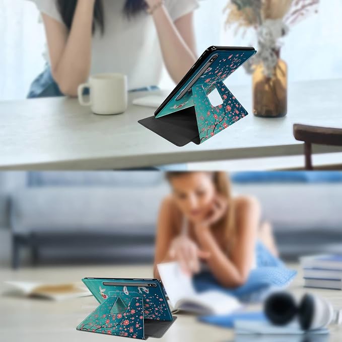 for Samsung Galaxy Tab A7 Lite Case 8.7 inch 360 Degree Rotating Stand Protective Smart Cover Case for Samsung Galaxy Tab A7 Lite 2021 - American Flag &amp Fish