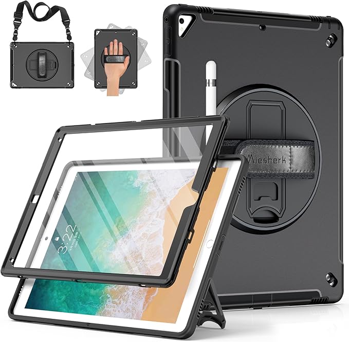 Miesherk Case for iPad Pro 12.9 2nd Gen 2017 &amp 2015 1st Gen Black
