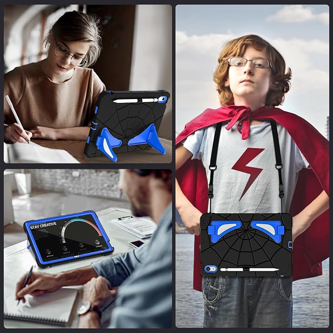 Auizotl Case for iPad (A16) 11'' 11th/10th Generation 10.9'' 2025/2022iPad Case 10th Generation with Screen ProtectorHeavy Duty Shockproof Cover for i Pad 11.0/10.9 InchBlack