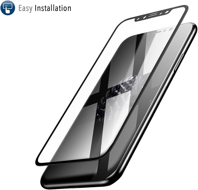 Zizo Full Glass Compatible with iPhone X Tempered Glass Screen Protector 9H Hardness - iPhone Xs Tempered Glass Screen Protector