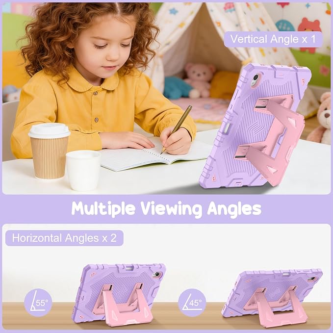Fintie Kids Friendly Case for Samsung Galaxy Tab S11 11 in 2025 Purple | Heavy-Duty 3-Layer Protection Adjustable Kickstand Shoulder Strap Design Easy-Grip Bumper Built-In S Pen Holder