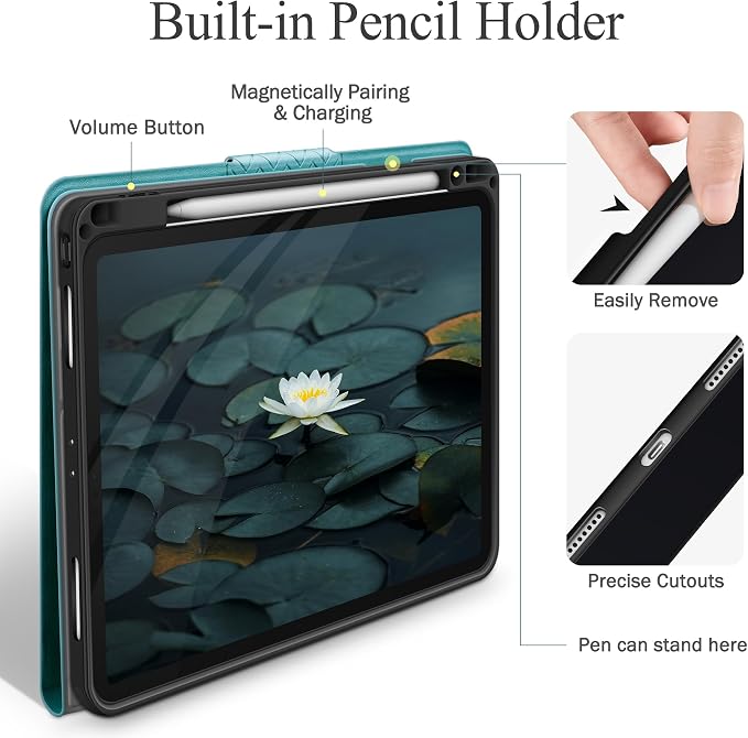 auaua Case for iPad Pro 11 inch (4th 3rd 2nd &amp 1st Gen) with Pencil Holder Auto Sleep/Wake PU Leather (Brown)