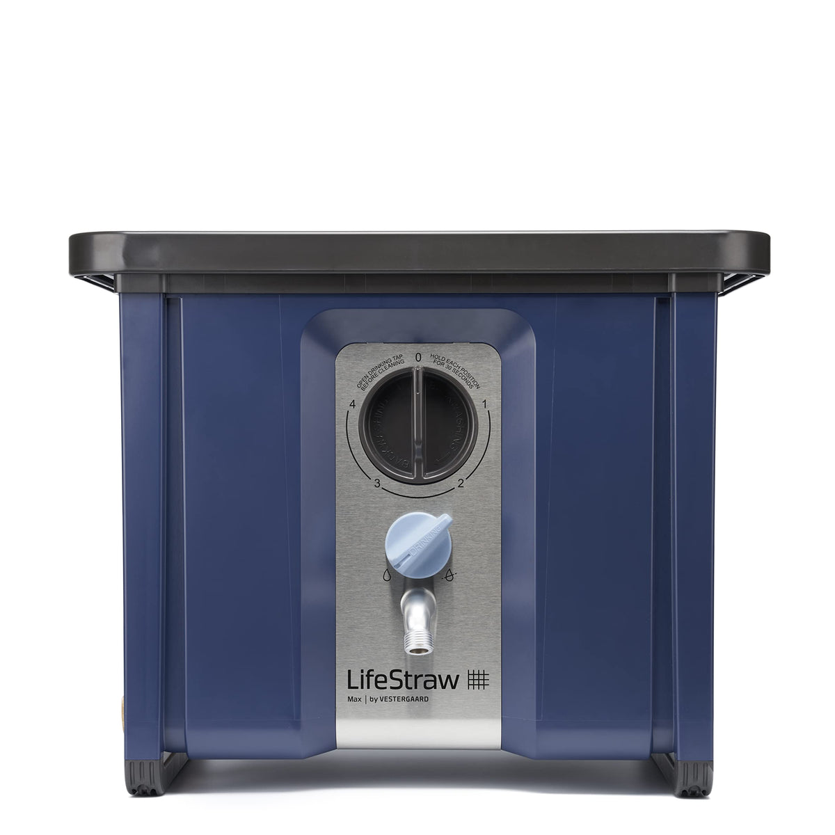 LifeStraw Max — High Flow, High-Capacity Water Filter and Purifier for Survival, Humanitarian Aid, and Remote Job Sites Blue