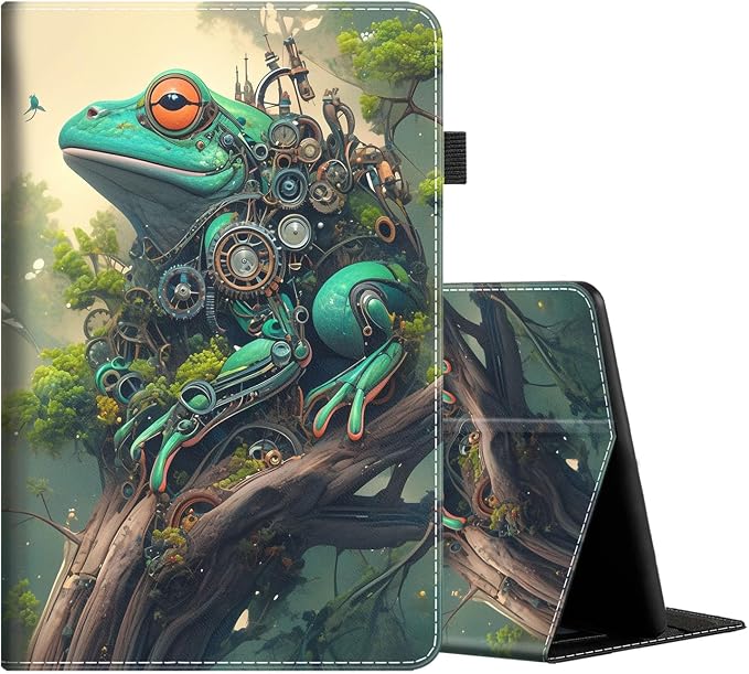 Case Fits Amazon Kindle Fire HD 8 &amp 8 Plus Tablet (12th Generation/10th Generation 2022/2020 Release) 8 Multi-Angle Smart Stand Cover Auto Sleep/Wake Space Corgi Dog
