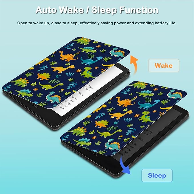 for 6 Kindle 2024 and 2022 (11th Generation) Case Slim Lightweight Smart Cover Case with Auto-Wake/Sleep for Kindle 2024Bald Eagle Flag