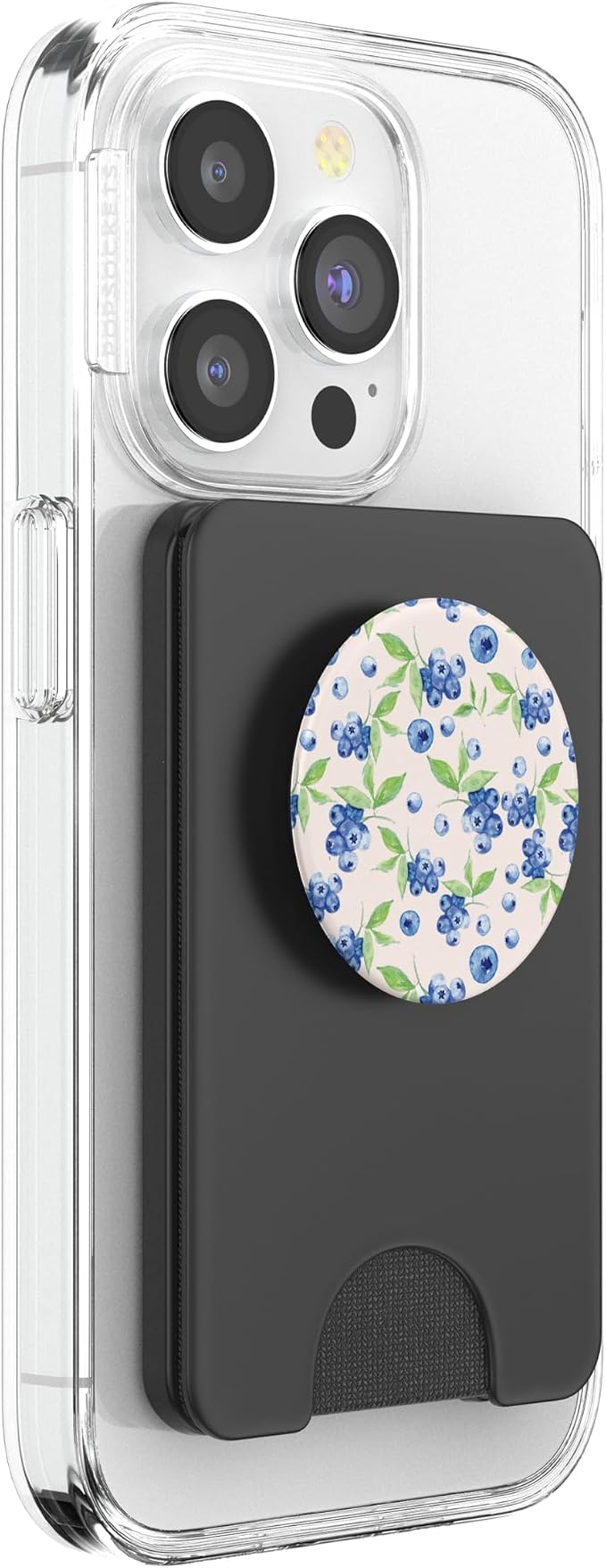 Aesthetic Watercolor Blueberry Milk Summer Fruit Pattern Art PopSockets PopGrip for MagSafe